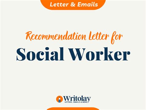 Recommendation Letter For Social Worker