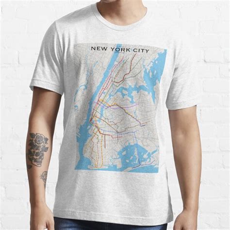 New York City Transit Map T Shirt For Sale By Cptvdesign Redbubble