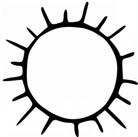 Free Sun Clipart Black And White Pictures Clipartix
