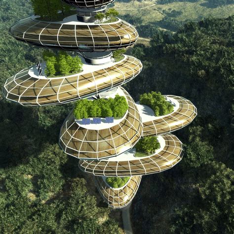 Forest Future City Futuristic Architecture Green Architecture