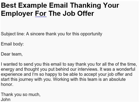 20 Free Thank You Letter For Job Offer Samples And Examples Best