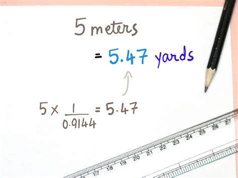 It is also equal to 3 feet, or 36 inches. How to Convert Meters to Yards: 3 Steps (with Pictures ...