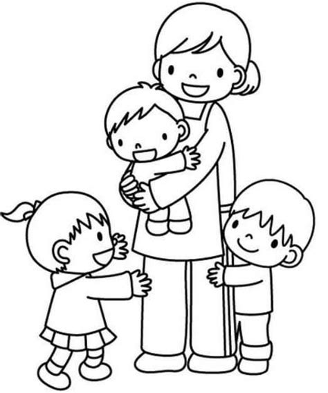 Imagini De Colorat Familia Mea Coloring To Print