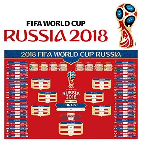 Komiwoo Russia 2018 World Cup Wall Chart Poster Customized With Us Est