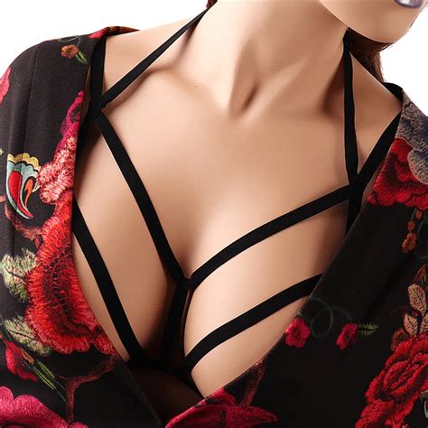 Buy Sexy Lingerie Women Hollow Out Elastic Cage Bra Lady Bandage Strappy Halter