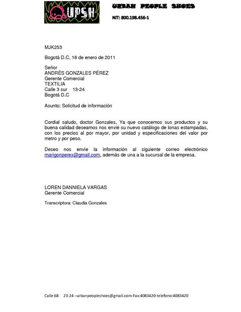 Ejemplo De Carta De Pedido De Productos Richard Torres Ejemplo De Carta