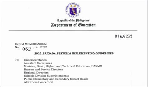 Deped 2022 Brigada Eskwela Implementing Guidelines Deped Teachers Hub