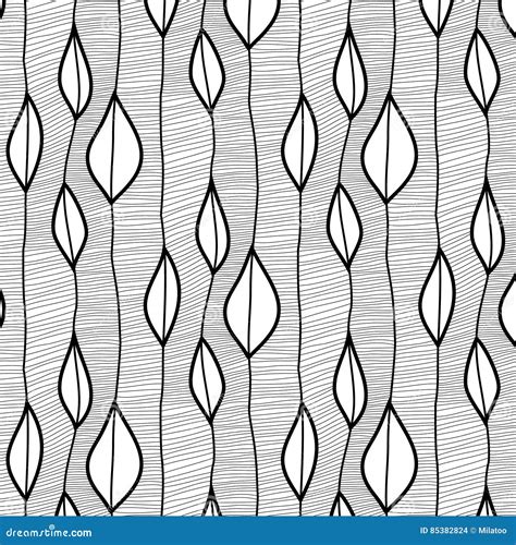 Vector Outline Geometric Pattern Simple Repetition Wave Lines With