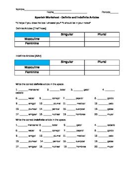 The same noun is repeated four times in order to practice the. Definite and Indefinite Articles by Shelia Verastegui | TpT