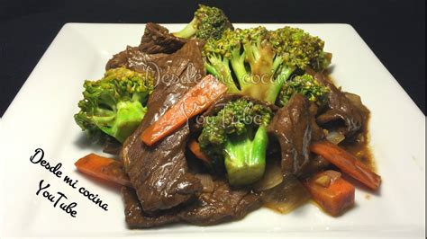 Res Con Brocoli Comida China Beef With Broccoli Desde Mi Cocina
