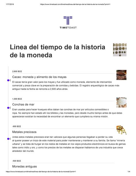 418163247 Linea Del Tiempo De La Historia De La Moneda Linea Del