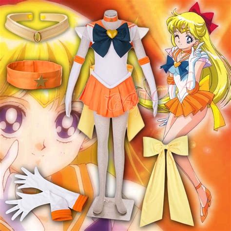 Athemis New Anime Sailor Venus Cosplay Sailor Minako Aino Cosplay Costume School