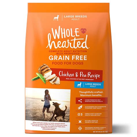Wholehearted Grain Free Large Breed Chicken And Pea Recipe Adult Dry
