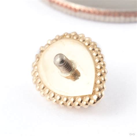Mini Afghan Pear Threaded End In Gold From Bvla — Infinite Body