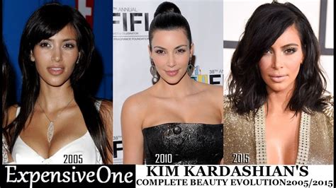 complete beauty evolution of kim kardashian 2005 2016 youtube