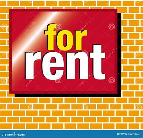 Signage For Rent Stock Illustration Illustration Of Background 921922