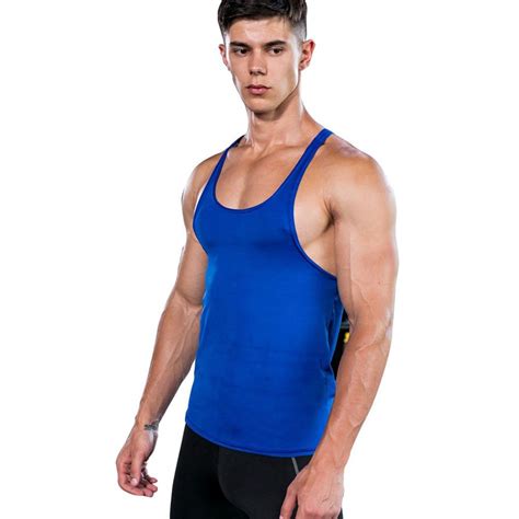 Brand Quick Dry Tank Tops Mens Solid Gym Fitness Bodybuilding Shirts