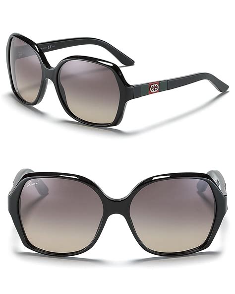 Gucci Black Rounded Oversized Sunglasses Bloomingdales