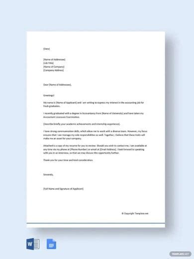 16 Accounting Cover Letter Word PDF