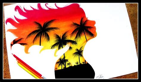 If so, you have come to the right place. Palm Tree Sunset Drawing at GetDrawings | Free download