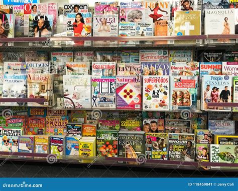 Magazine Rack At A Chain Store Editorial Photo Image Of Local