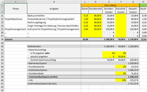 Das kalkulationsschema für die rückwärtskalkulation als excel vorlage downloaden. Excel-Vorlage Projekt-Kalkulation-Controlling » Pierre Tunger