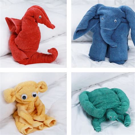 7.place the elephant head on top! Fold Bath Towels Into Adorable Animals | Towel animals ...