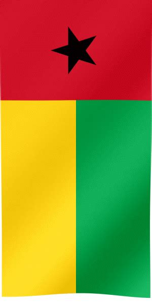 flag of guinea bissau all waving flags