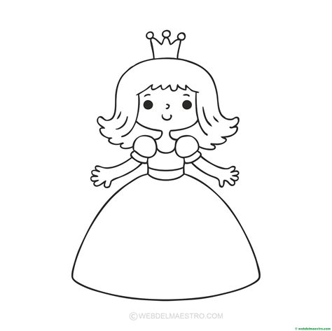 princesadibujo para pegar gomets Web del maestro