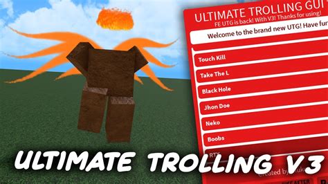 ROBLOX Ultimate Trolling GUI V3 FE Script Hub YouTube