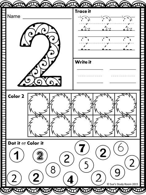 Free Printable Number Worksheets Kindergarten Math Numbers Fall