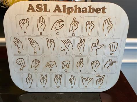 Asl Alphabet Flash Card Learning Board American Sign Language 1000