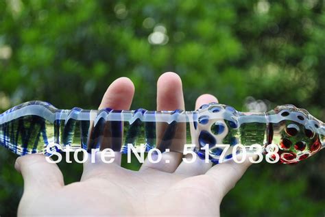 Big Large Bump Dotted Double Ended Dong Pyrex Glass Dildo
