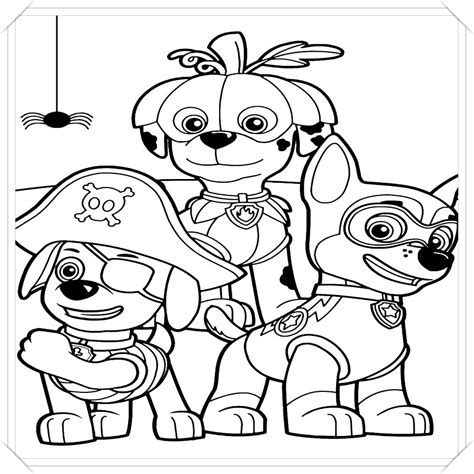 dibujos para imprimir y colorear la patrulla canina páginas imprimibles