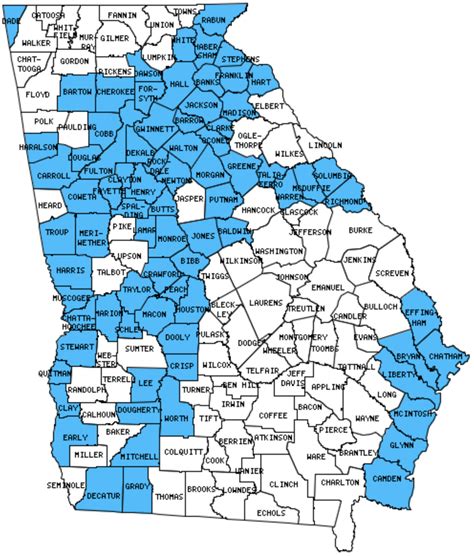 Counties In Georgia That I Have Visited Twelve Mile Circle An