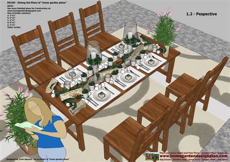 Maybe you would like to learn more about one of these? home garden plans: DS100 - Dining Table Set Plans ...
