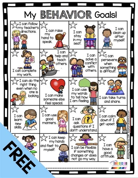 Behavior Chart For Preschool Students