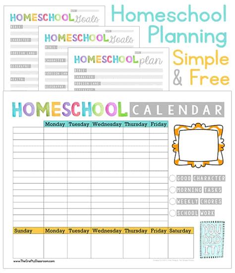 Free Homeschool Planning Printables The Crafty Classroom