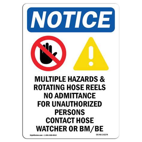 Signmission Multiple Hazards And Sign With Symbol Wayfair