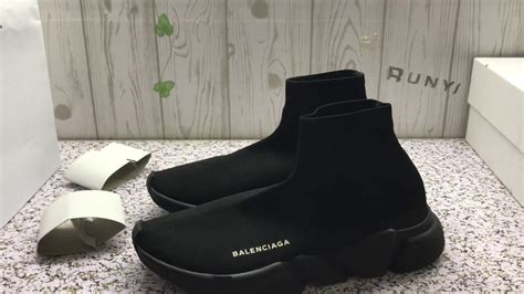 Enjoy secure checkout and 2000+ new arrivals every day! Balenciaga SPEED TRAINER Stretch knit trainer with black ...