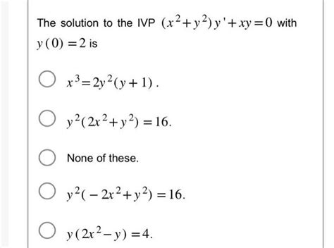 Solved The Ivp Y′′ X−3 21y′ 4y X2 Y 4 1 Y′ 4 3 Has A