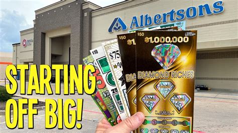 Starting The Month Off Big 2x 50 Diamond Riches 🔴 220 Texas Lottery Scratch Offs Youtube