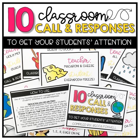 Classroom Call And Responses Foxwell Forest