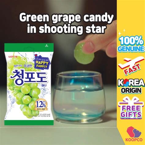 Lotte Green Grape Candy Fruit Flavor Sweets Mix With Soju Candy