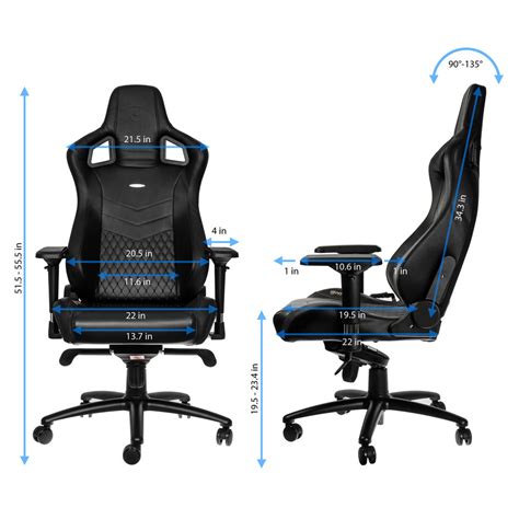 Noblechairs Epic Series Real Leather Gaming Chair Black