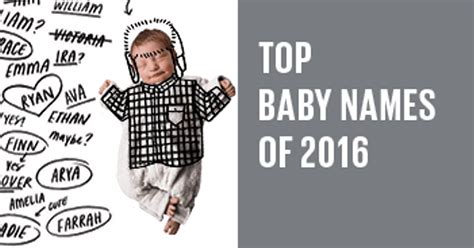 Most Popular Baby Names For 2016 Plus Their Meanings Todays Parent