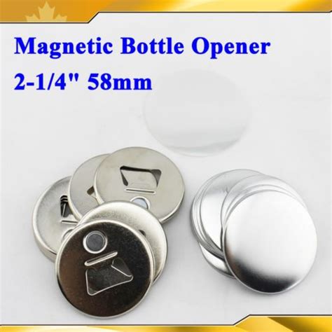 58mm 2 14 Magnetic Bottle Opener Parts 100set Supplies For Pro Button