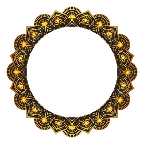 Gold Vintage Frame Clipart Vector Luxury Golden Circle Frame