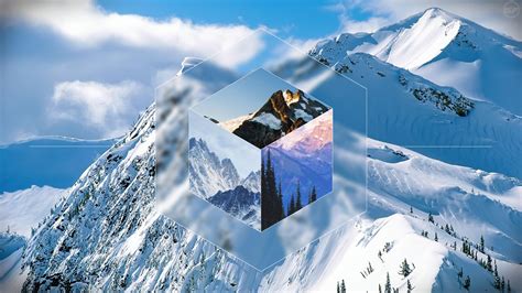 Online Crop Snow Covered Mountain Digital Wallpaper Mountains Snow