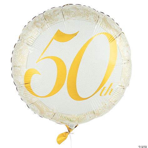 50th Anniversary 18 Mylar Balloon